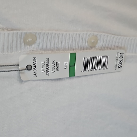 Joseph A White Cardigan NWT Large - Picture 2 of 4
